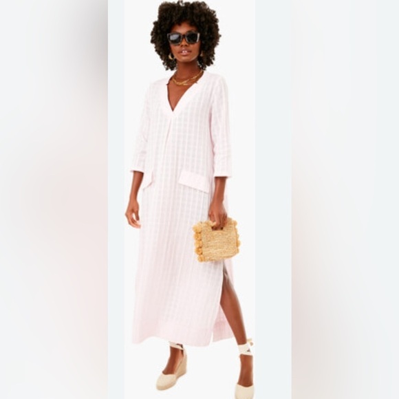 Tuckernuck Dresses & Skirts - Tuckernuck: Pomander Place Carolina Light Pink Caftan- extra small